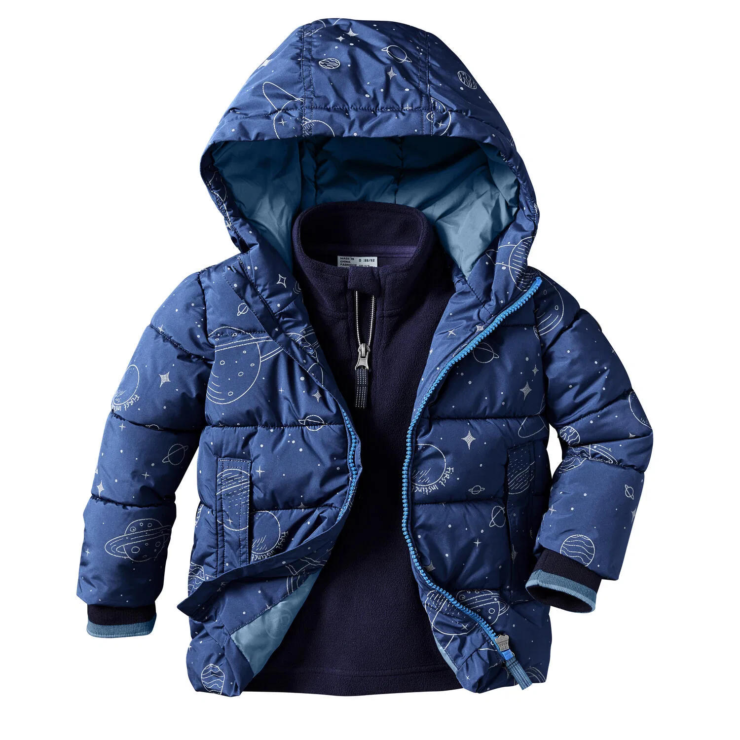 Детская стеганая куртка с капюшоном FIOW 23 MNS QLTD JCKT Killtec, Blau Grau — фото 4