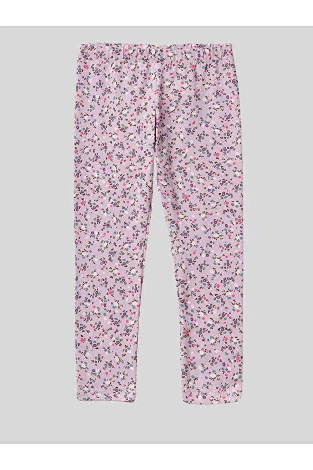 Детские леггинсы для девочек с принтом Benetton, Lilac — фото 2