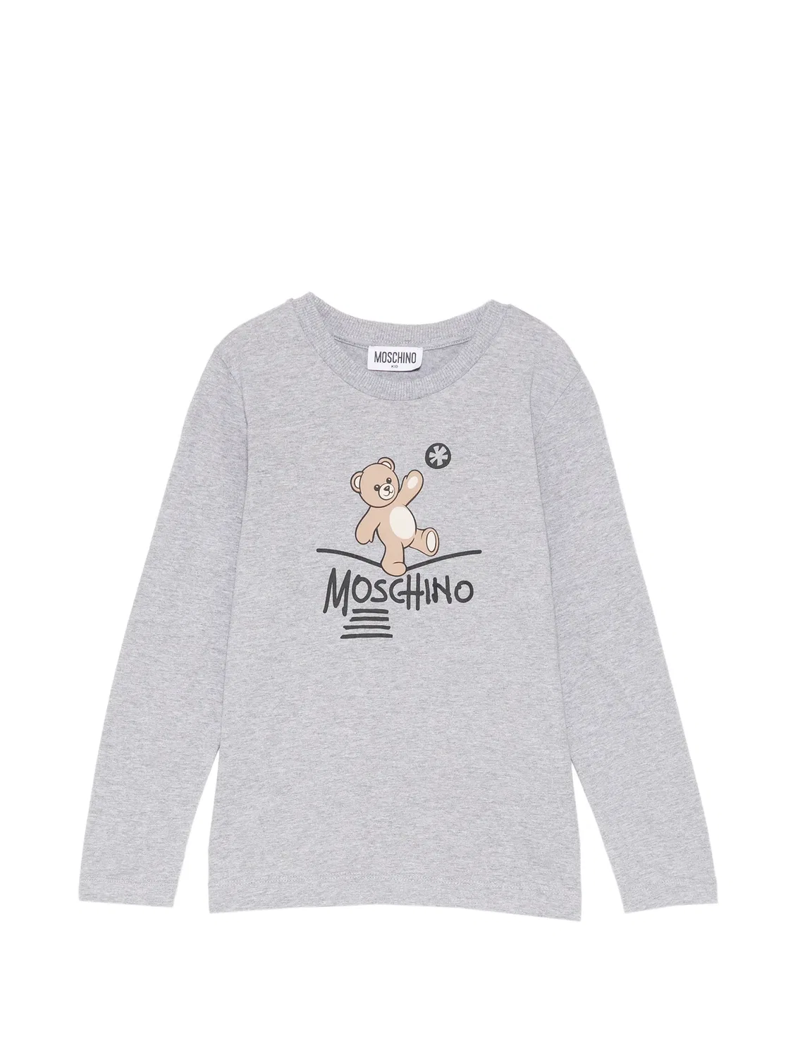 Футболка с принтом Teddy Bear Moschino Kids, серый