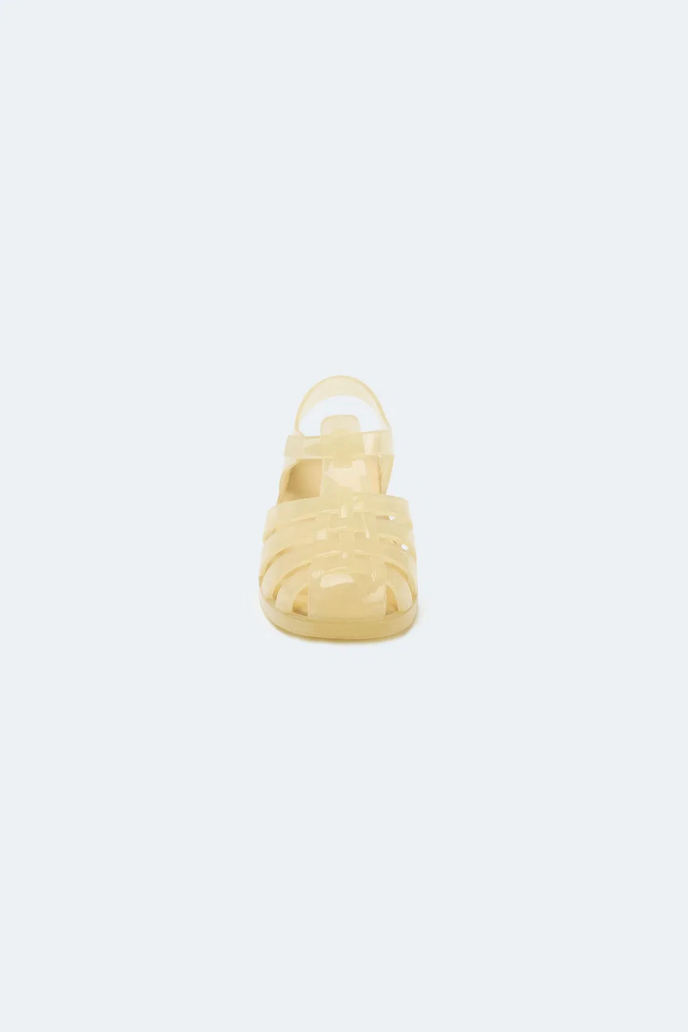 Сандалии с резиновой клеткой ZARA, Yellow — фото 2