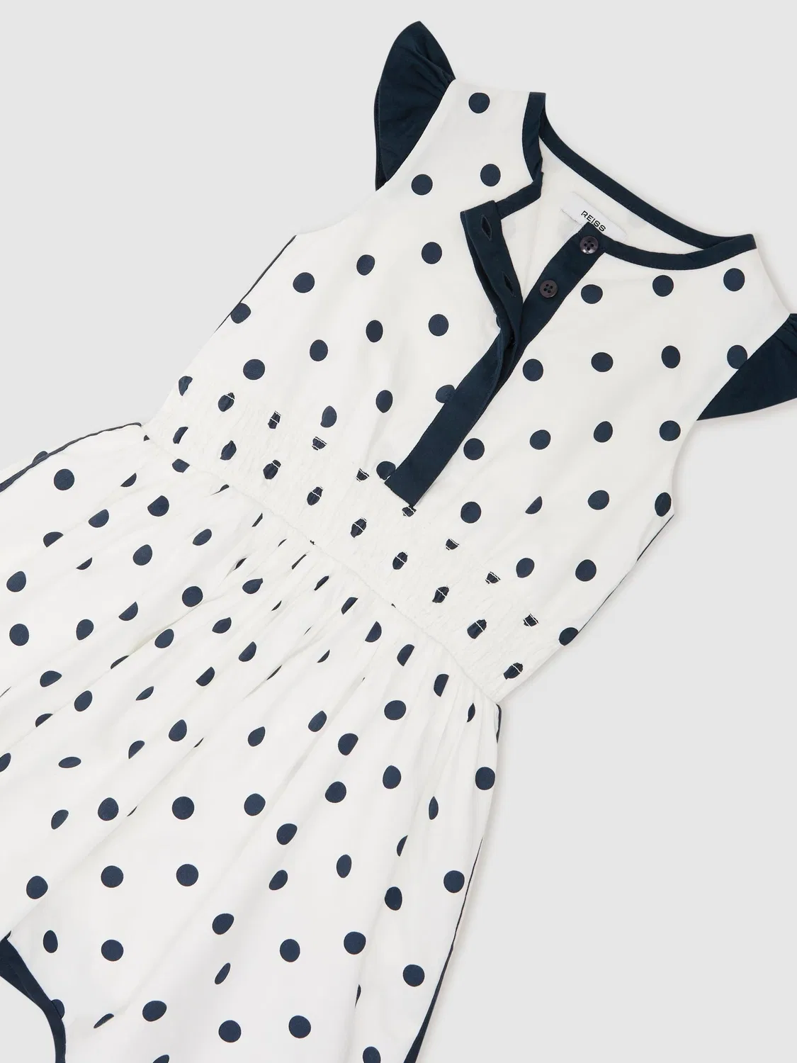 Платье с polka-dot принтом Clarence Reiss, синее/белое
