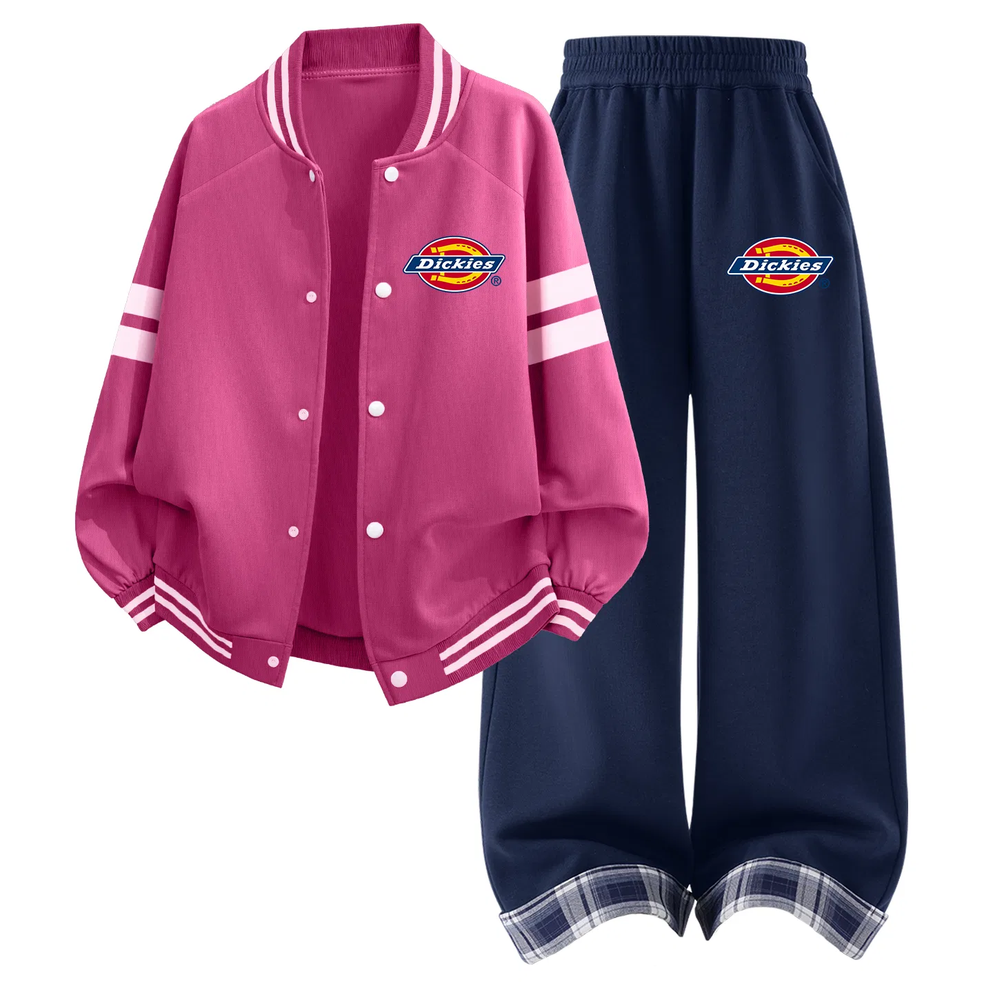 Детский спортивный комплект с воротником-поло Dickies, Rose Red/Navy Blue