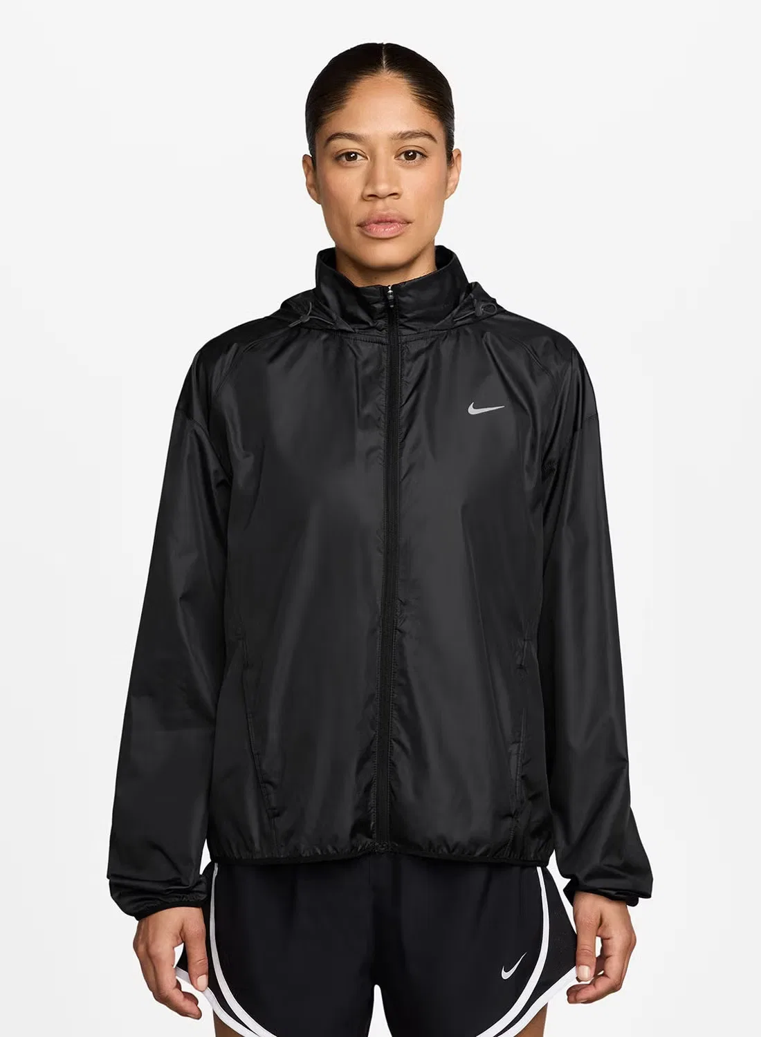 Куртка беговая с капюшоном Tempo Nike, черный