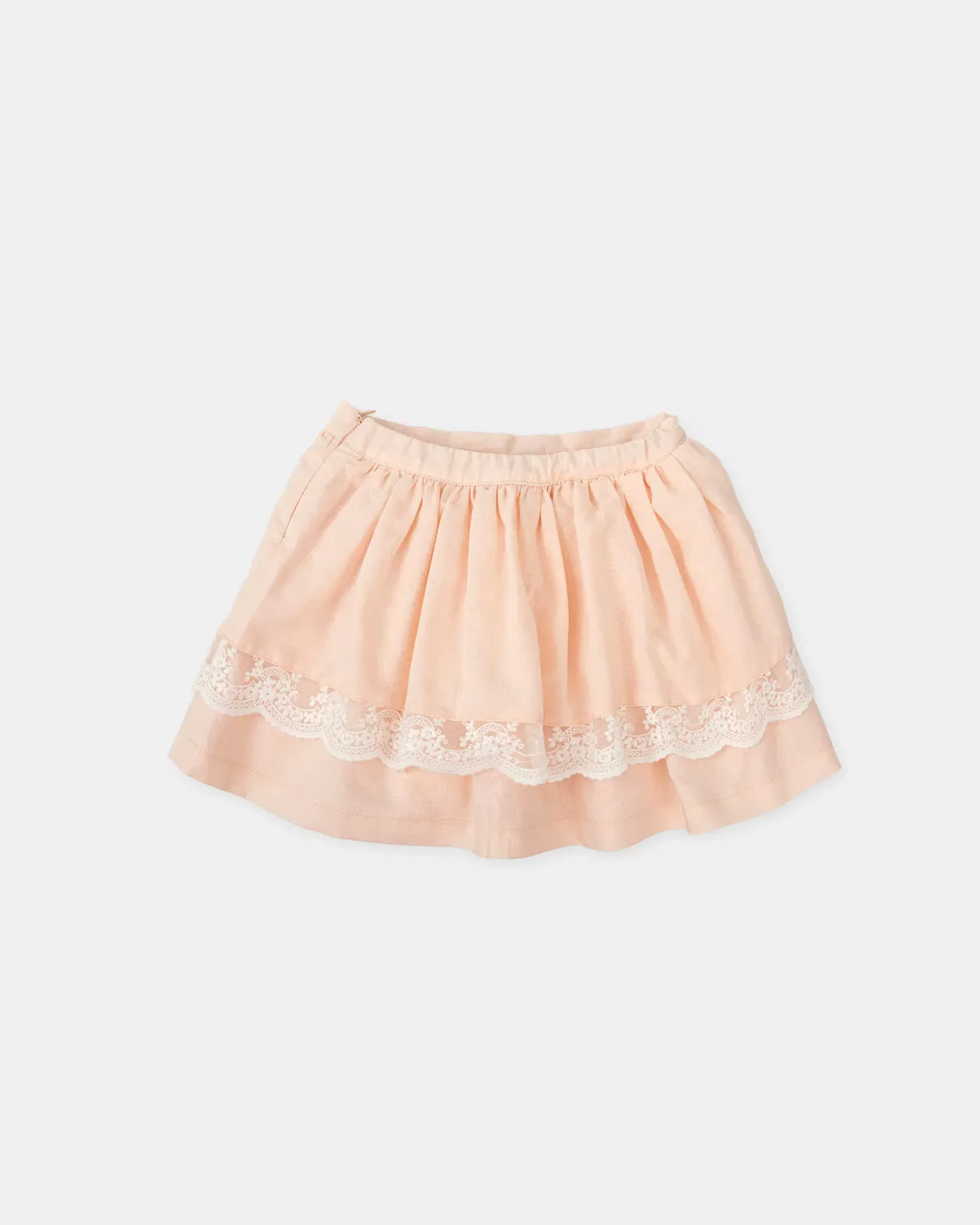 Детская юбка для девочек льняная с воланами Tutto Piccolo, Rosa Blanco — фото 3
