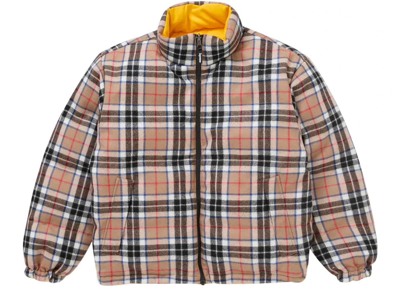 Мужская куртка-пуховик двусторонняя Supreme, Yellow — фото 4