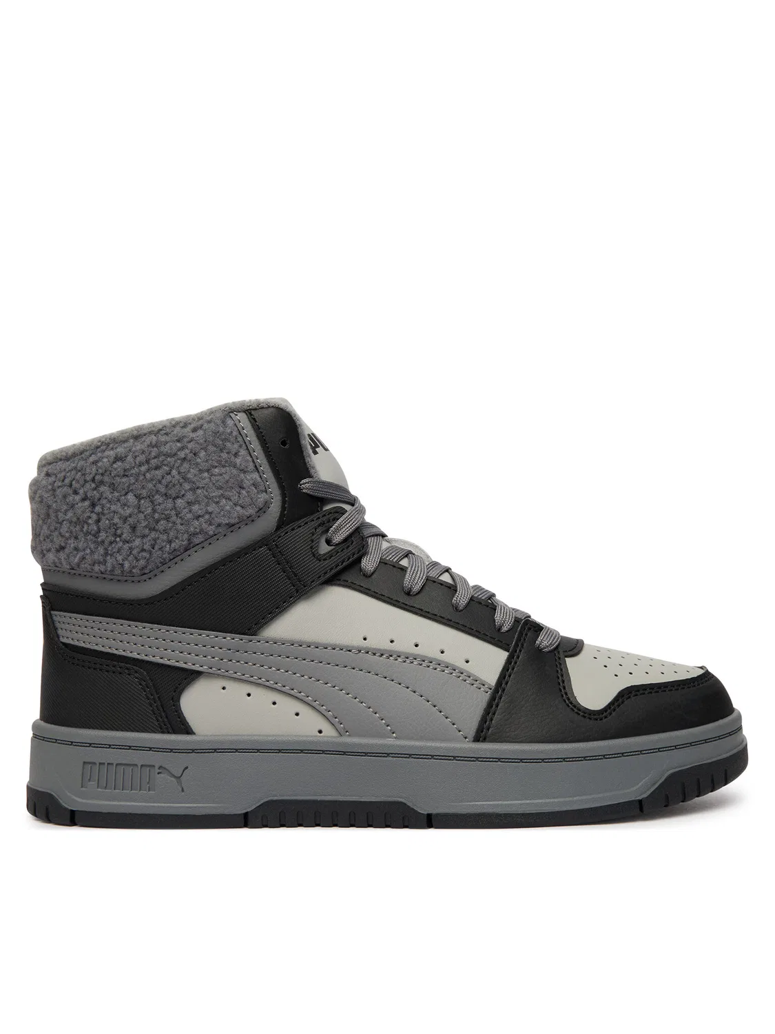 Кроссовки для мальчика Rebound Slam Mid Cozy Jr Puma, серый
