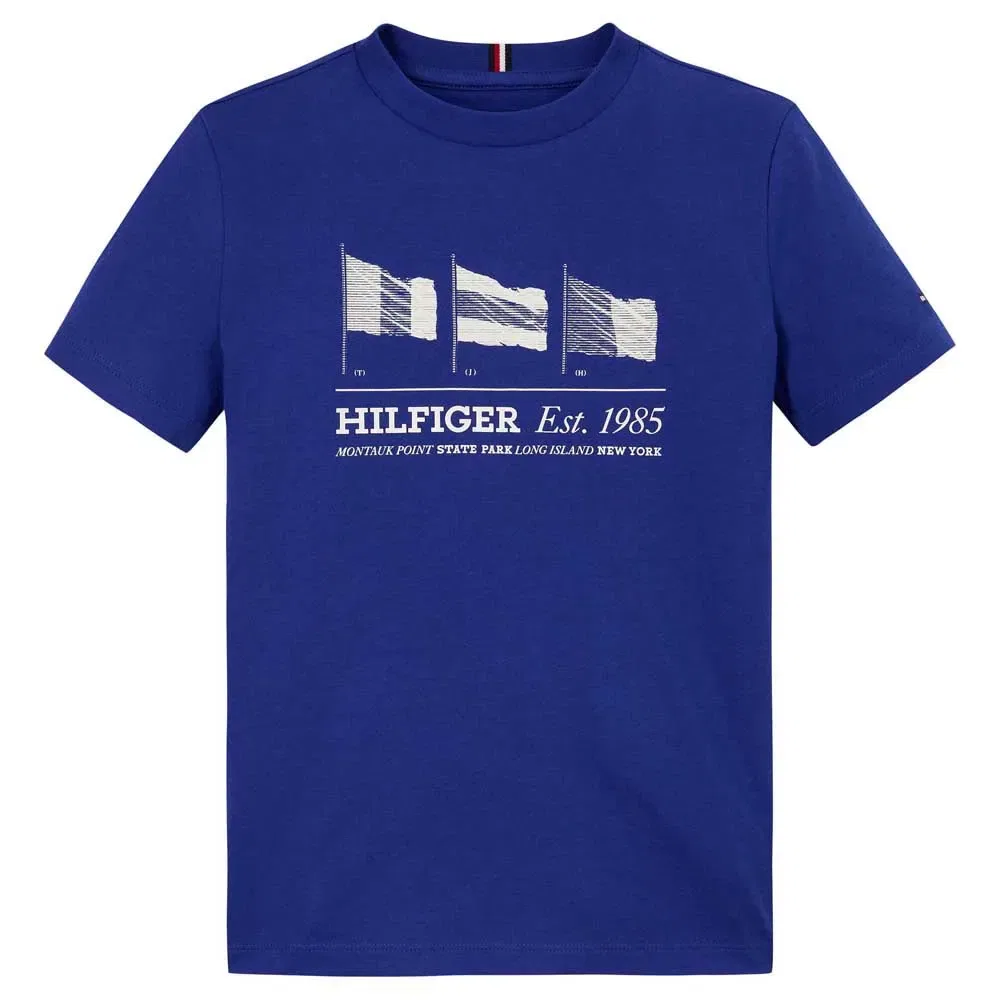 Футболка с коротким рукавом Waving Flag Tommy Hilfiger, синий