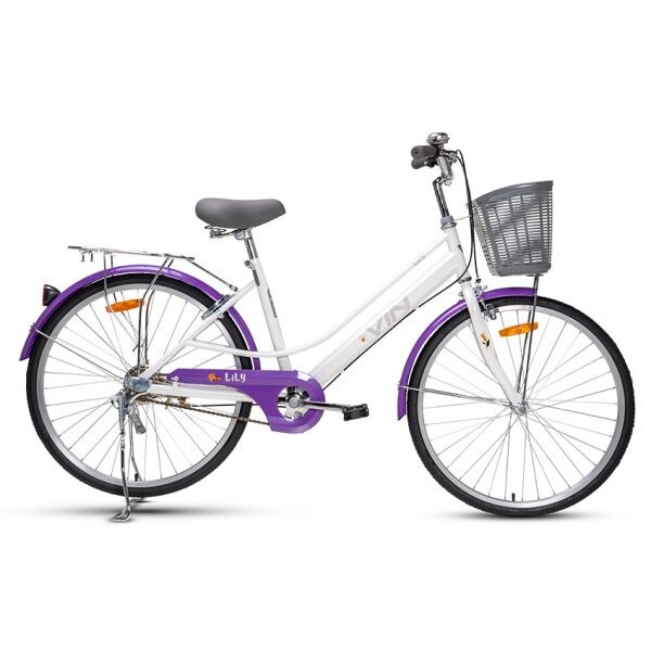 

Туристический уличный велосипед Vinbike Lily 24, белый/фиолетовый