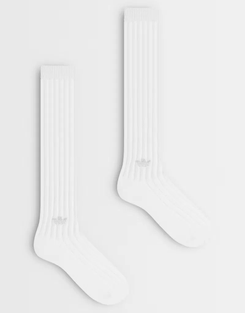 Носки высокие Trefoil 2 шт Adidas Originals, белый