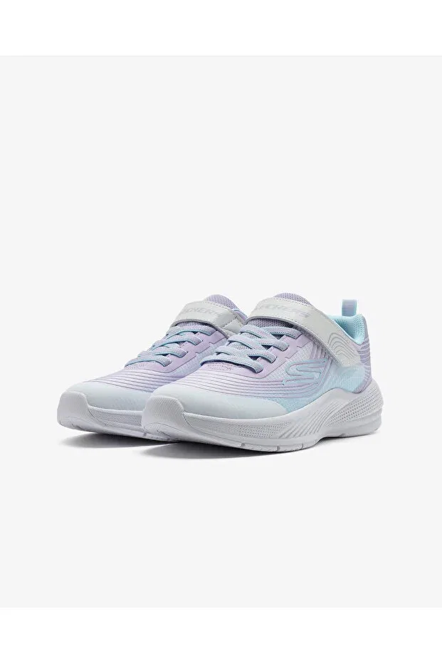 Детские кроссовки для девочек с липучкой Microspec Advance Skechers, Weiß — фото 3