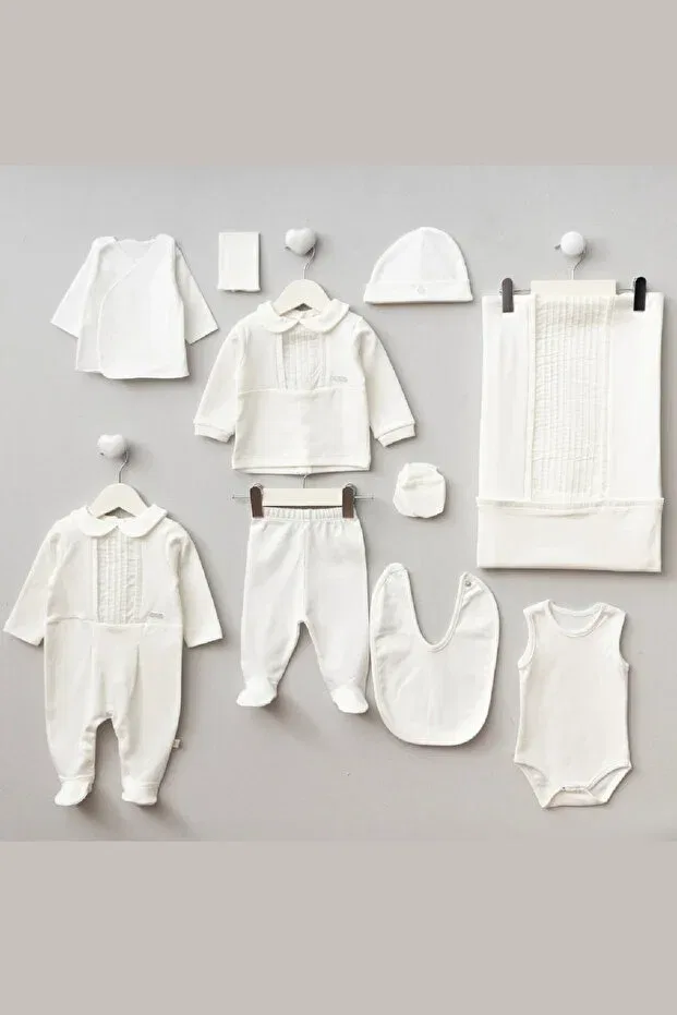 Детский комплект боди для мальчиков хлопковый Cherub Baby, Ecru — фото 3