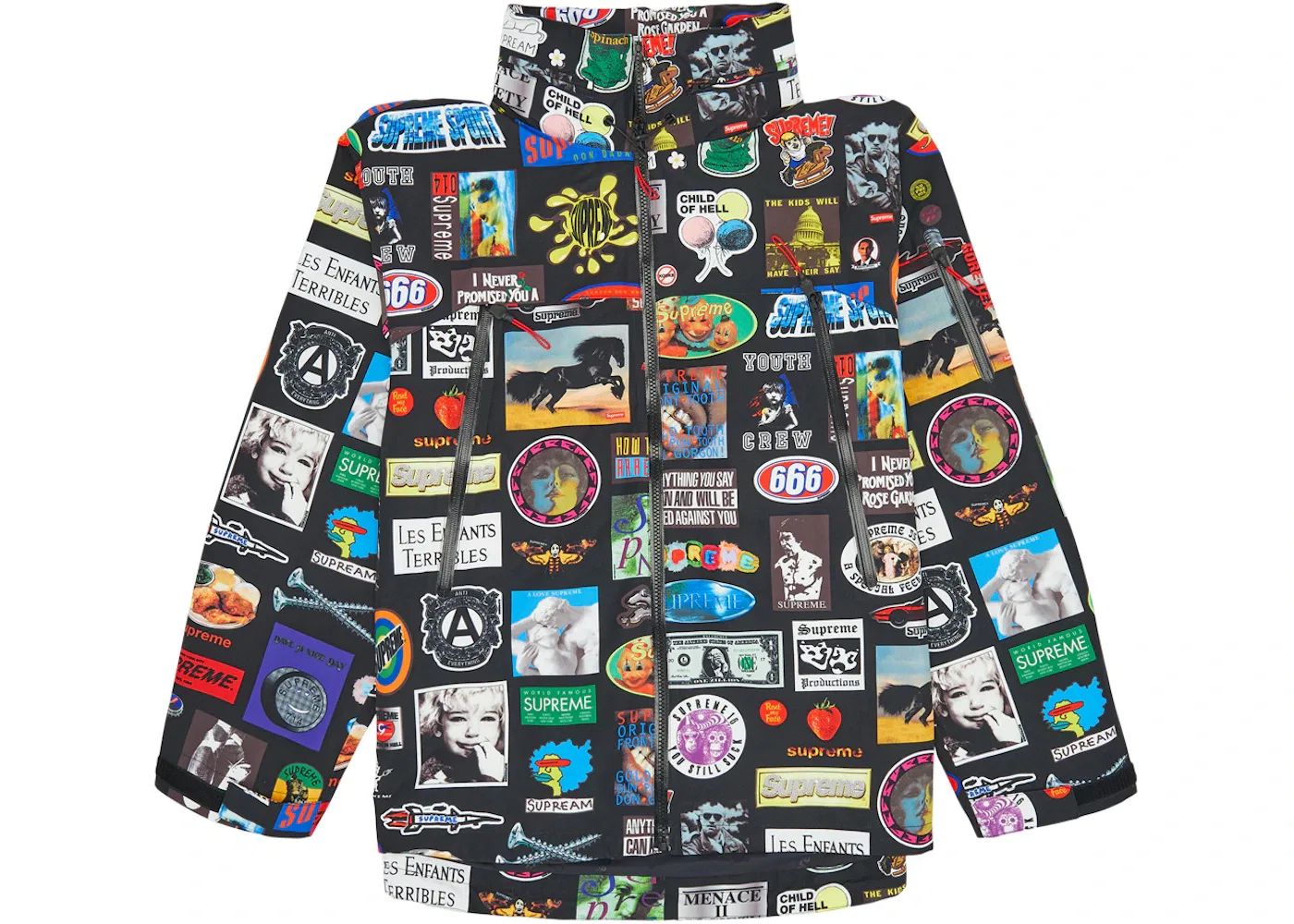 Мужская куртка с принтом GORE-TEX Supreme, Черный