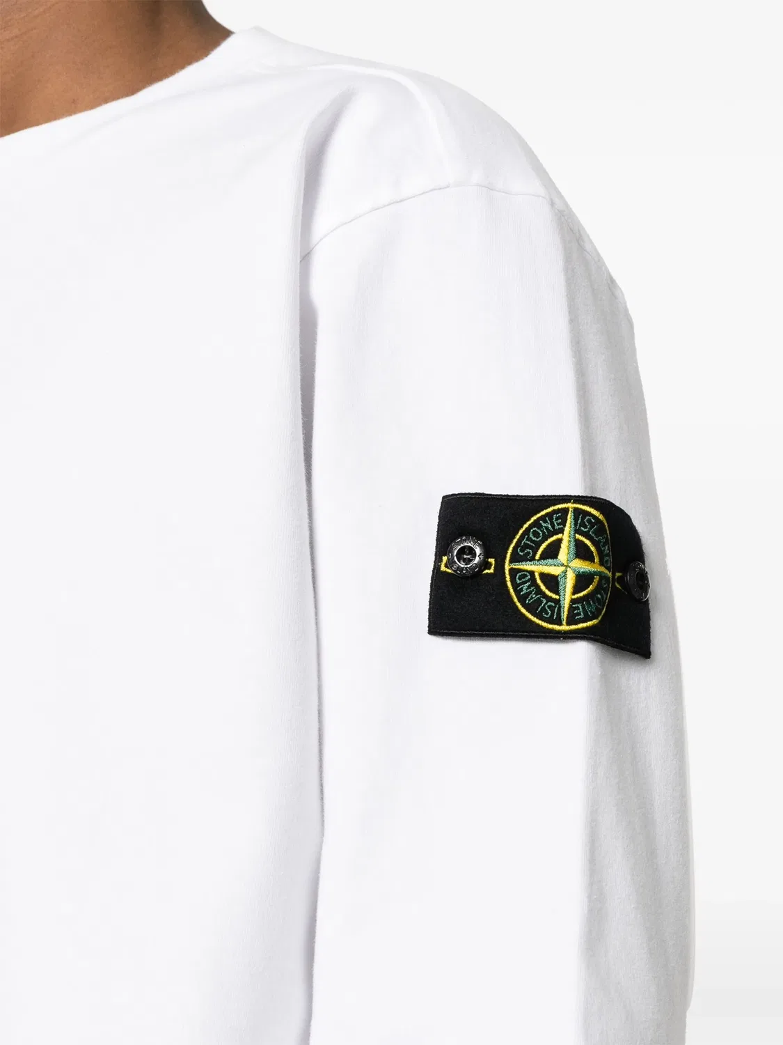 Sweatshirt с компасом из хлопка Stone Island, белый — фото 2