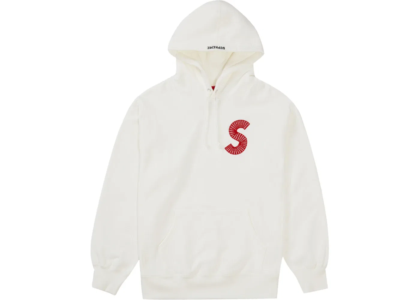 Мужская худи Supreme S Logo Hooded Sweatshirt (FW20), White