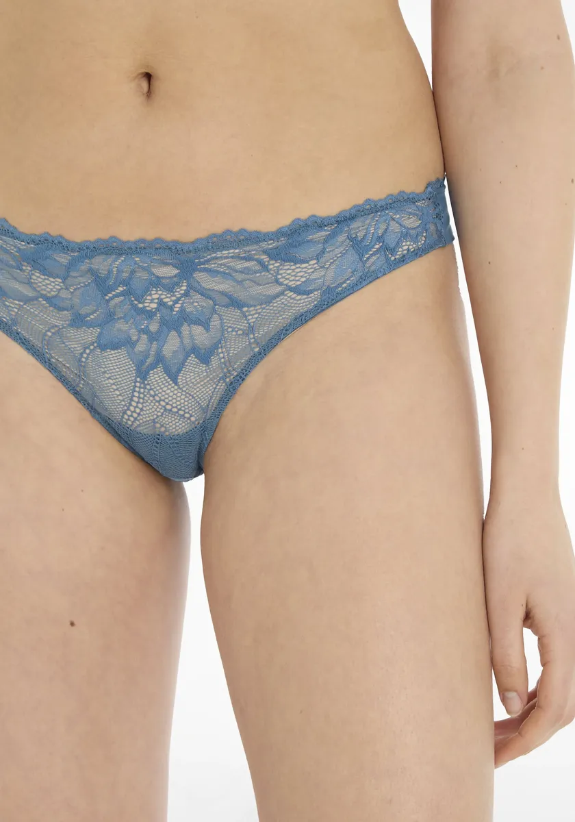 

Calvin Klein Underwear String "THONG", с цветочным кружевом, цвет Midnight