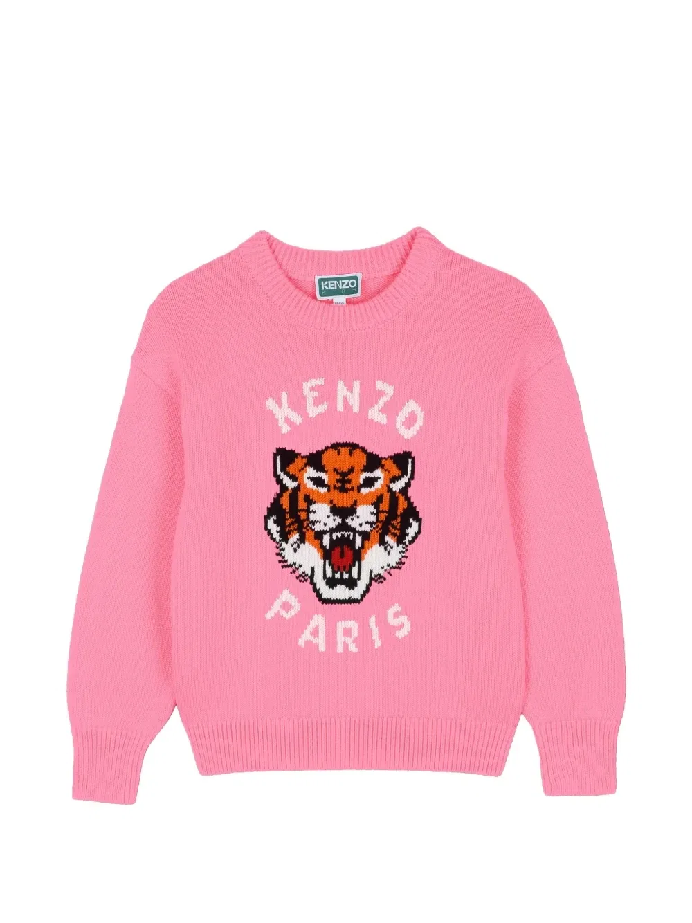 Свитер вязки интарсия Kenzo Kids, розовый