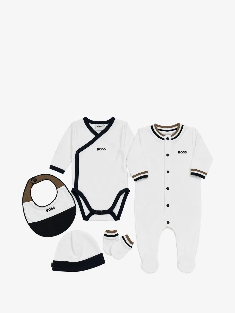 Пижама с логотипом комплект из пяти штук BOSS Kidswear, белый