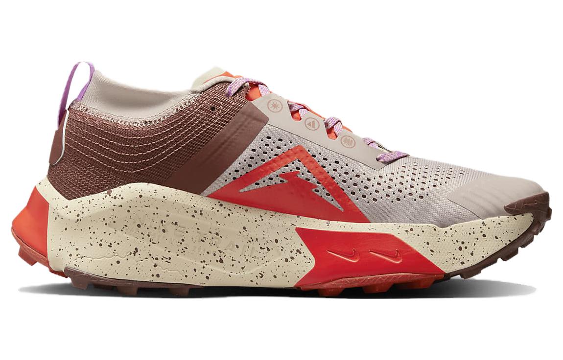 Кроссовки мужские Nike Zoomx Zegama для трейлраннинга, коричневый/красный — фото 2