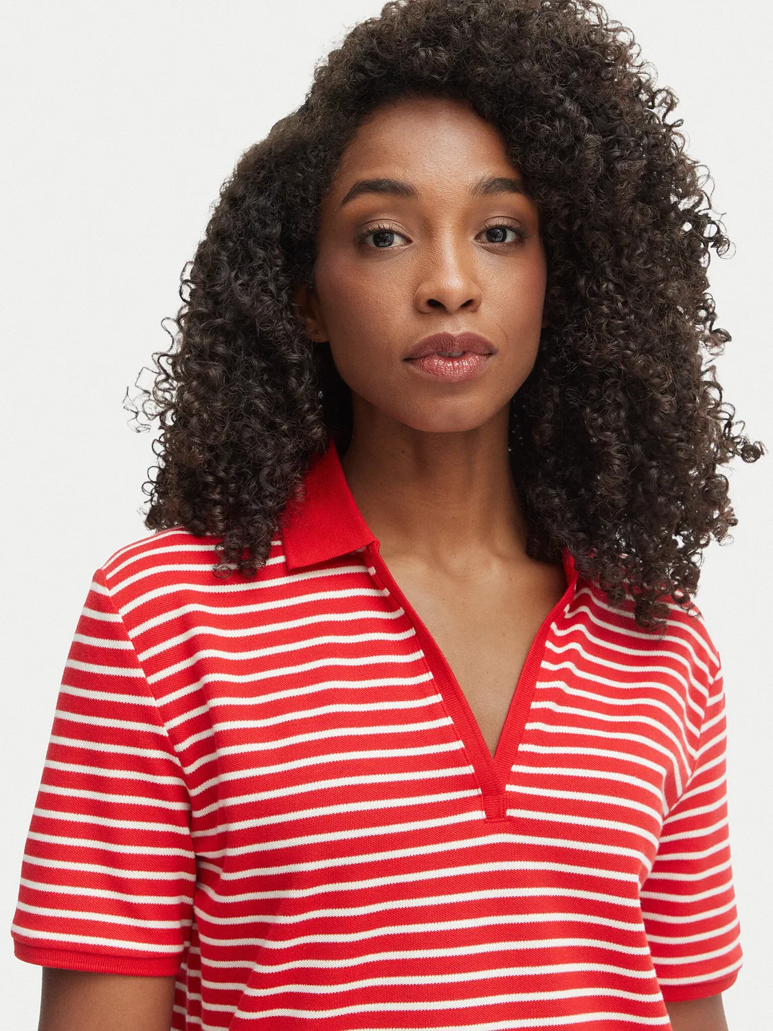 Женское поло свободного кроя Tommy Hilfiger, красный — фото 4