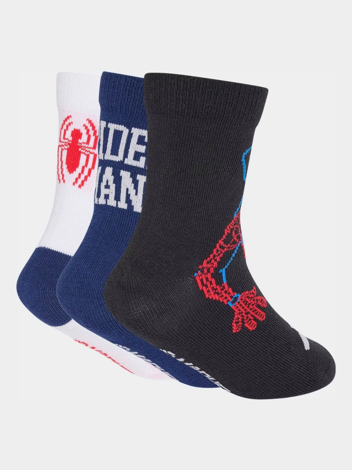 Носки детские, набор 3 пары, Marvel Spider-Man adidas, черный/темно-синий