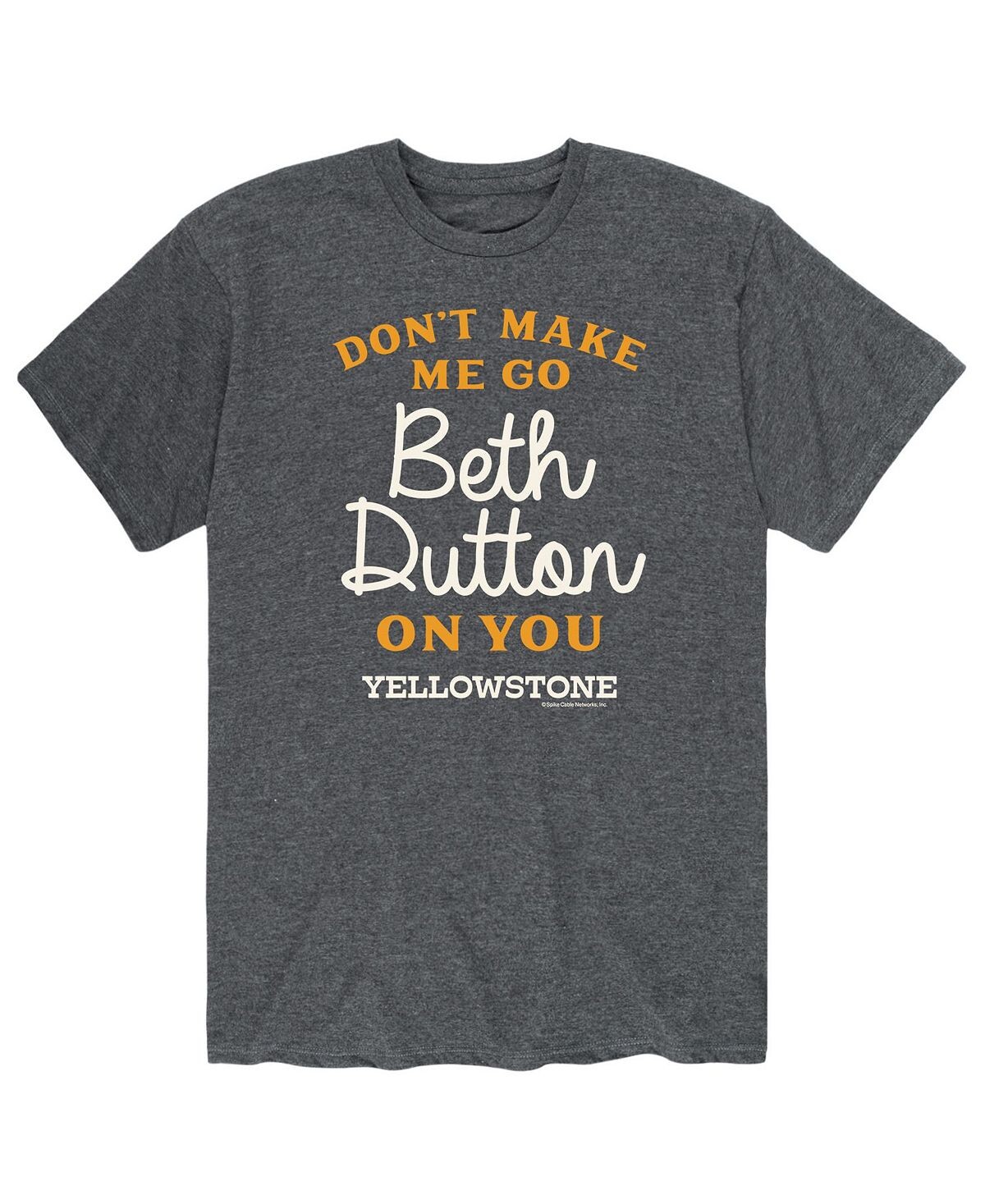 

Мужская футболка yellowstone don't make me go beth dutton AIRWAVES, серый