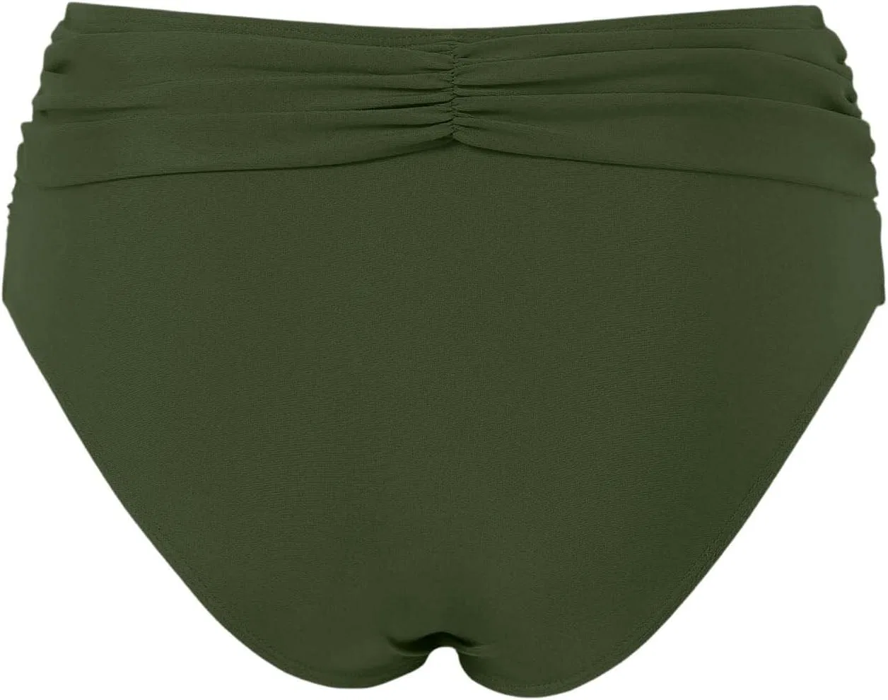 Женские бикини-шорты с завышенной талией ретро ruched, Army Green — фото 3