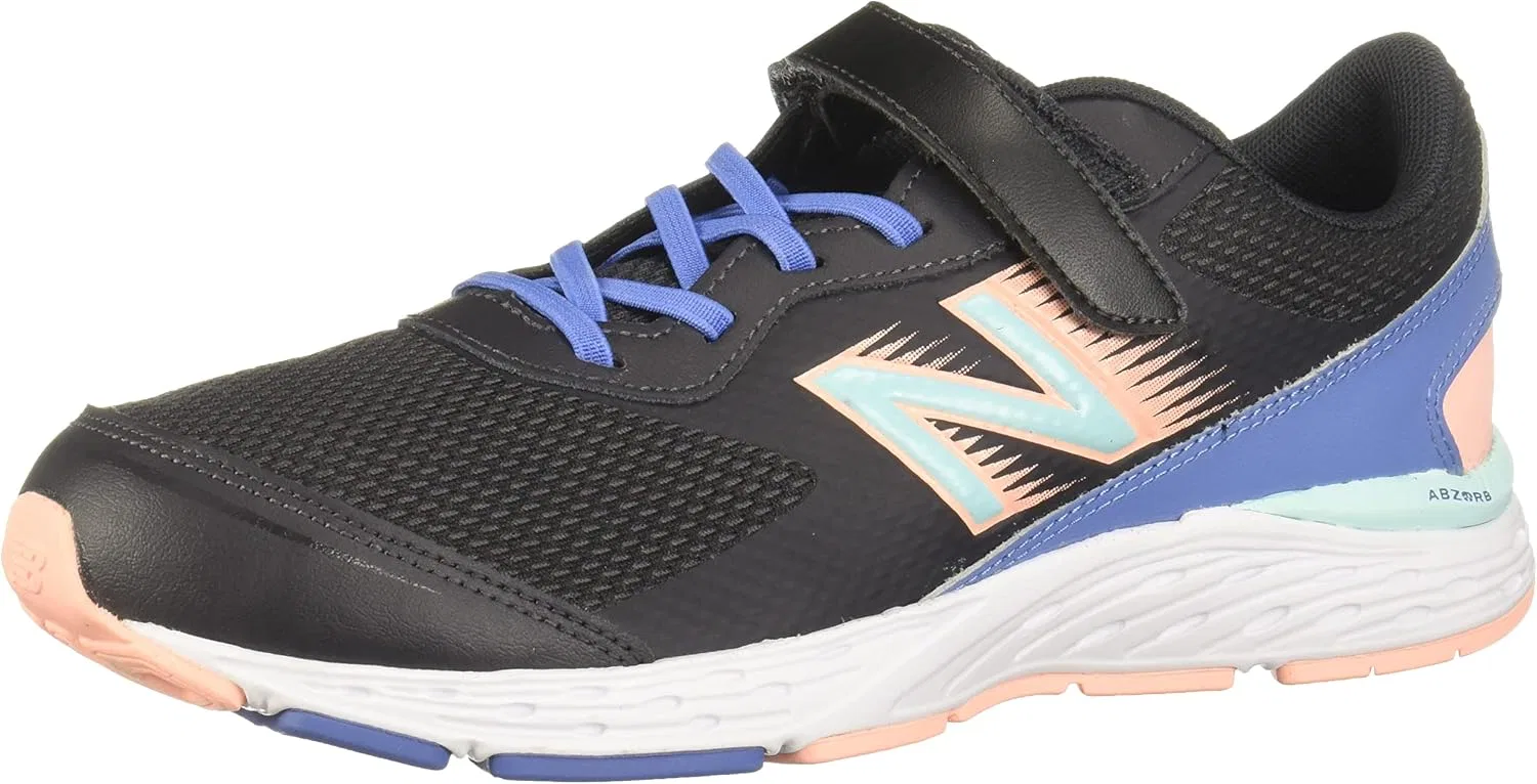 Детские кроссовки для девочек с липучкой 680 V6 New Balance, Phantom/Stellar Blue/Cloud Pink