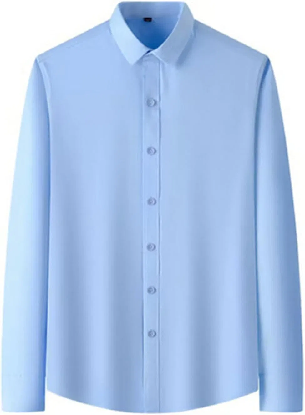 Мужская рубашка-поло с коротким рукавом, Light Blue Long-Sleeved