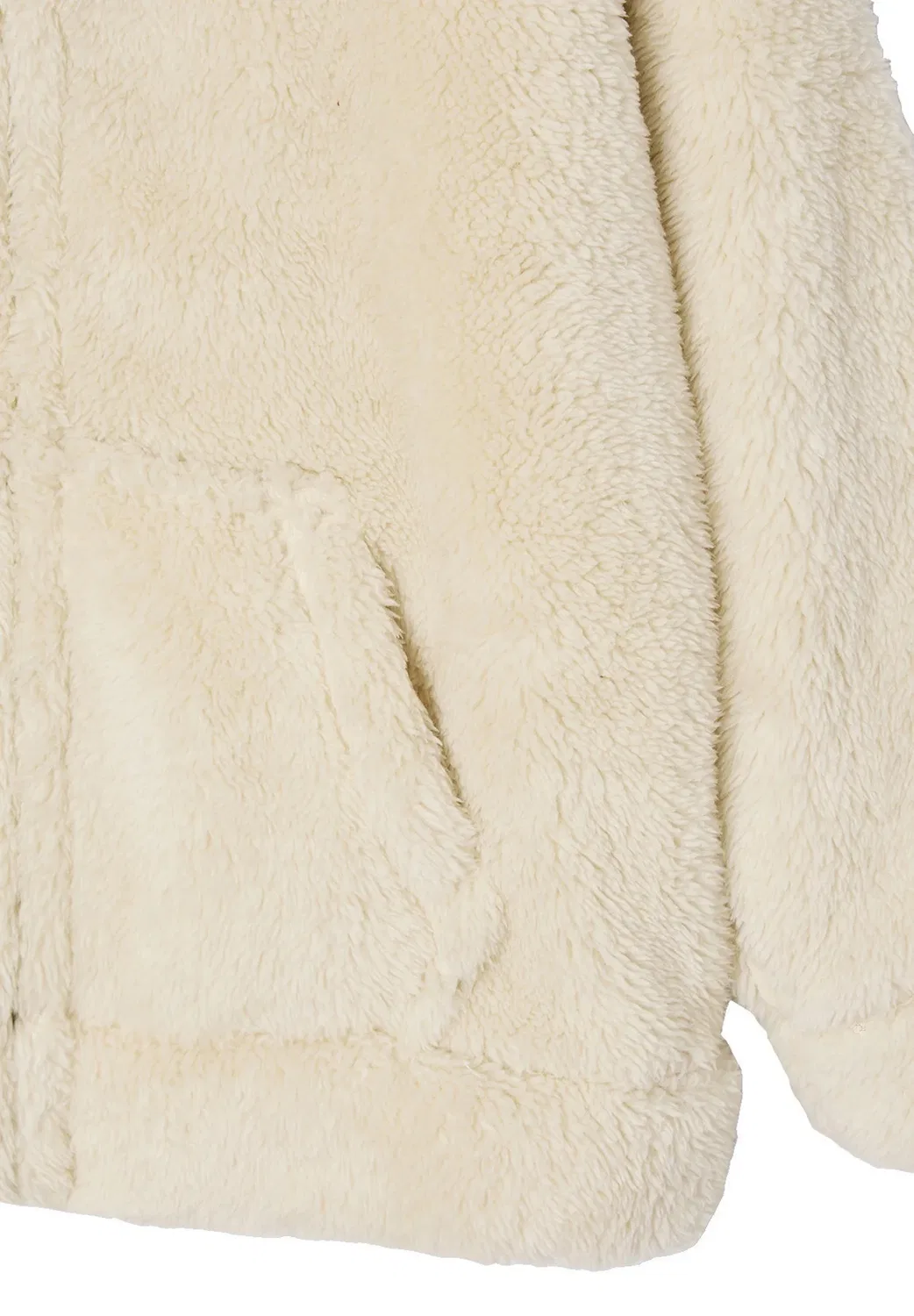 Mädchen Jacket aus Fall-imitat mit Kapuze, Herzstickerei - зимняя куртка Vertbaudet, Wollweiß — фото 4