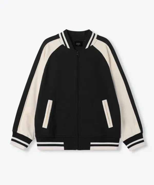 Спортивная куртка оверсайз, реглан Musinsa Standard Kids, черный — фото 2