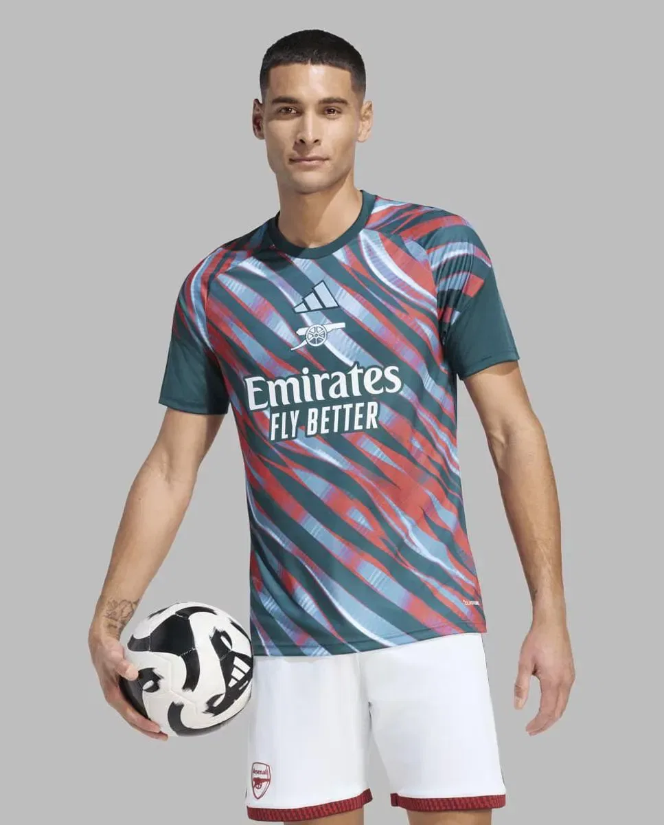Мужская футболка с принтом Arsenal FC 2026-2027 Prematch adidas, Verde