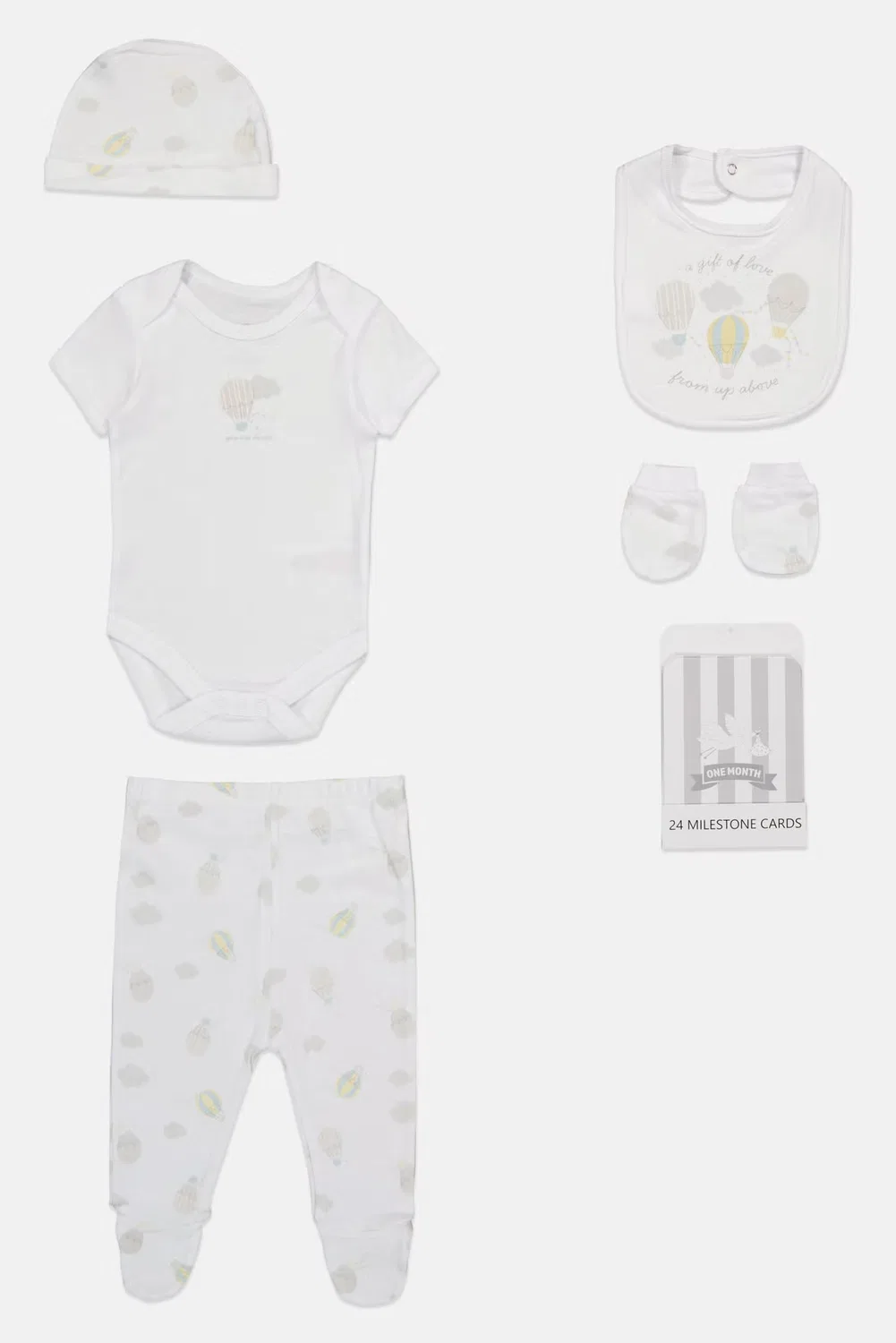 Комплект детский с принтом 6 предметов Rock-A-Bye Baby Boutique, белый — фото 4