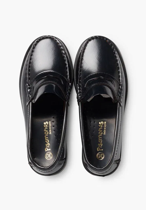 Мокасины кожаные Moccasins Pisamonas, Navy, темно-синий — фото 3