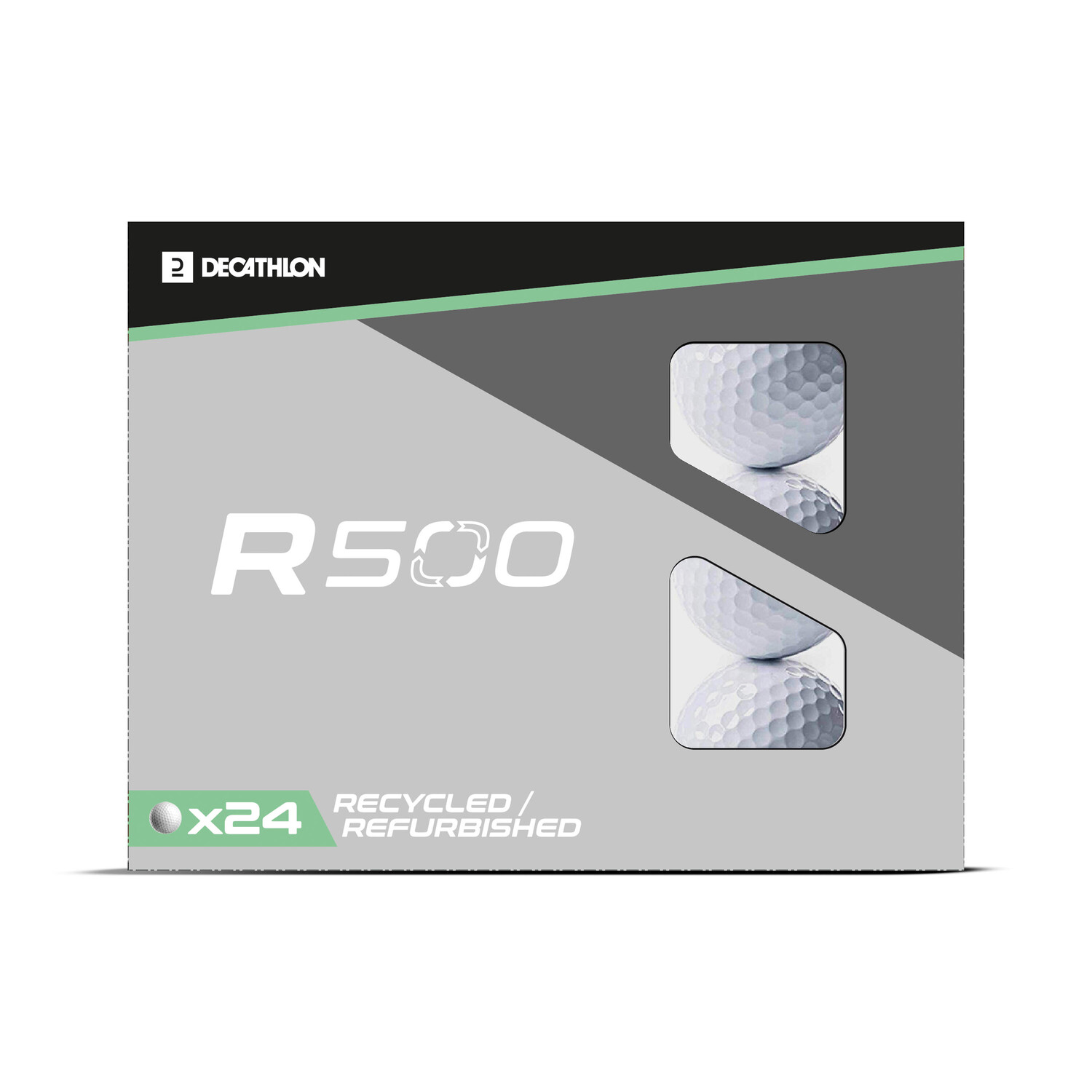 

Переработанные мячи для гольфа R500, упаковка из 24 шт. INESIS, белый
