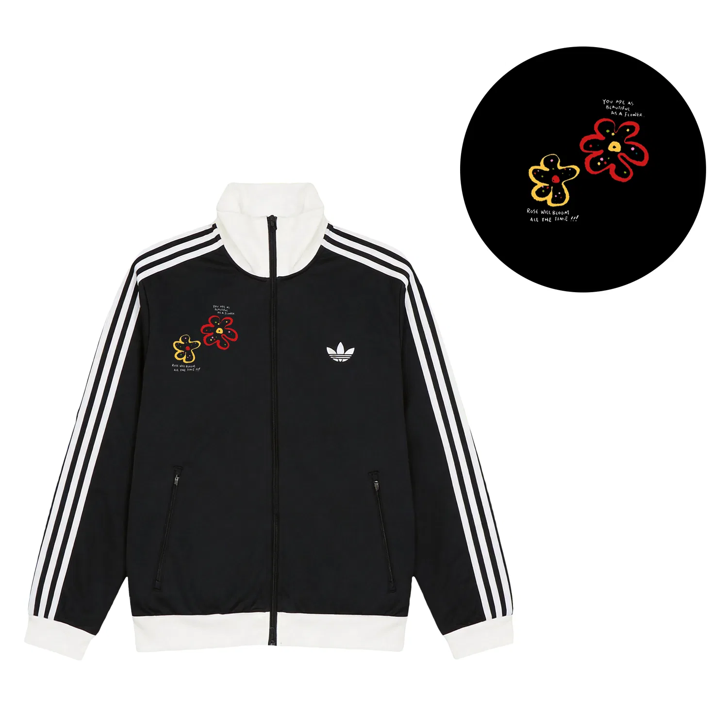 Женская куртка с воротником-стойкой Adicolor Adidas Originals, Black — фото 4