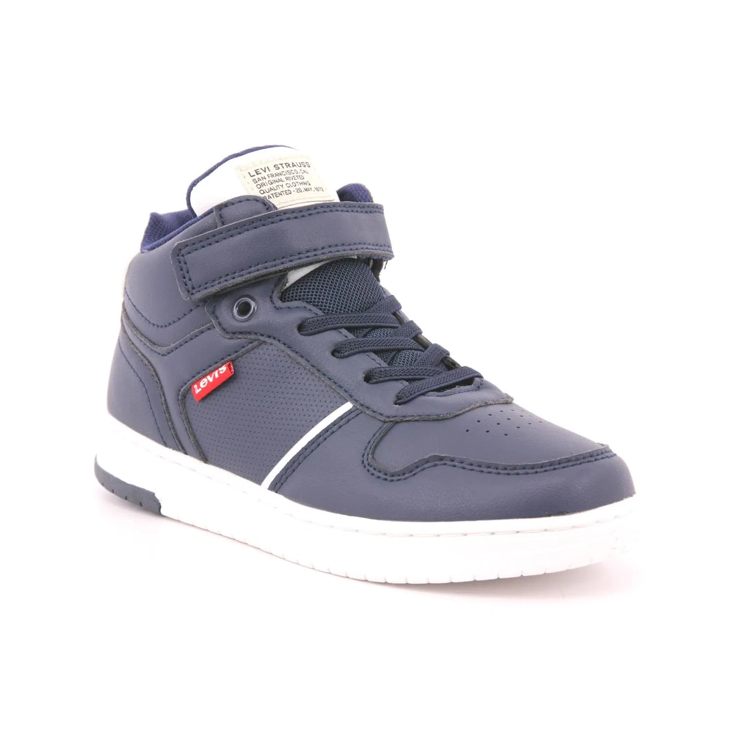 Детские кроссовки для мальчиков с эластичной застежкой и липучкой Kick Levi's, Blue — фото 4