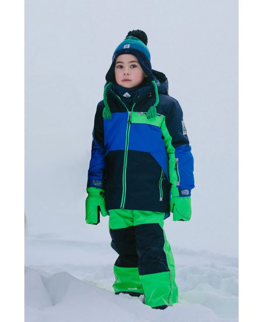 Детский комплект из куртки и снежных штанов Deux par Deux, Royal Blue And Green — фото 2