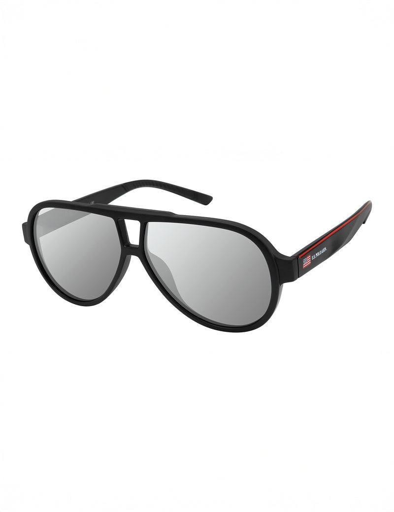 

Солнцезащитные очки U.S. Polo Assn Mens Plastic Aviator, черный