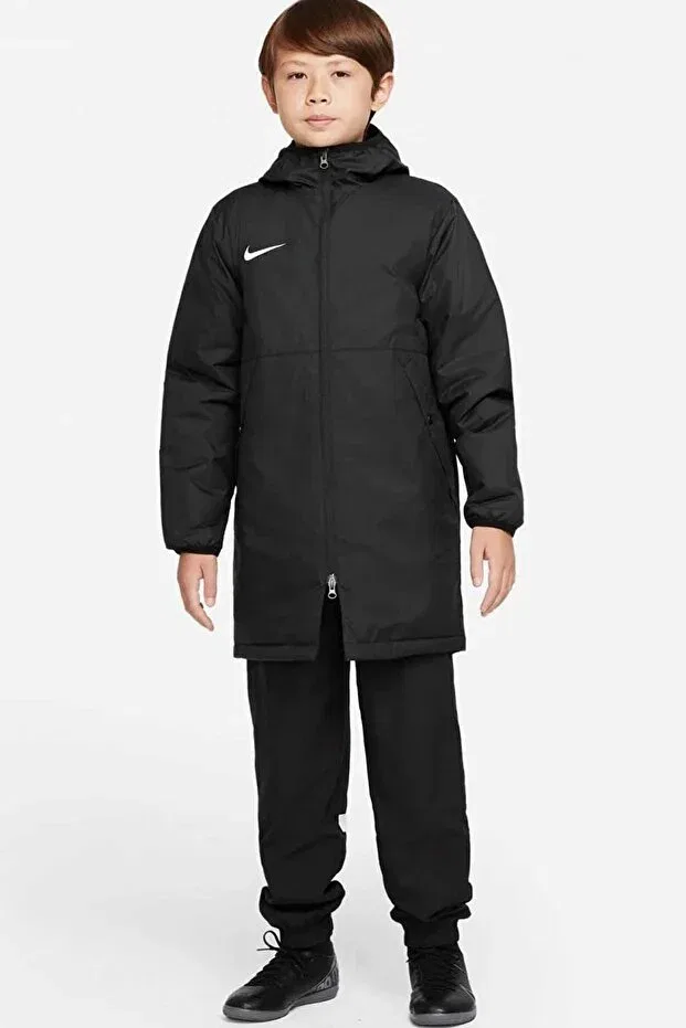 Детское пальто-парка для девочек с капюшоном Nike, Black
