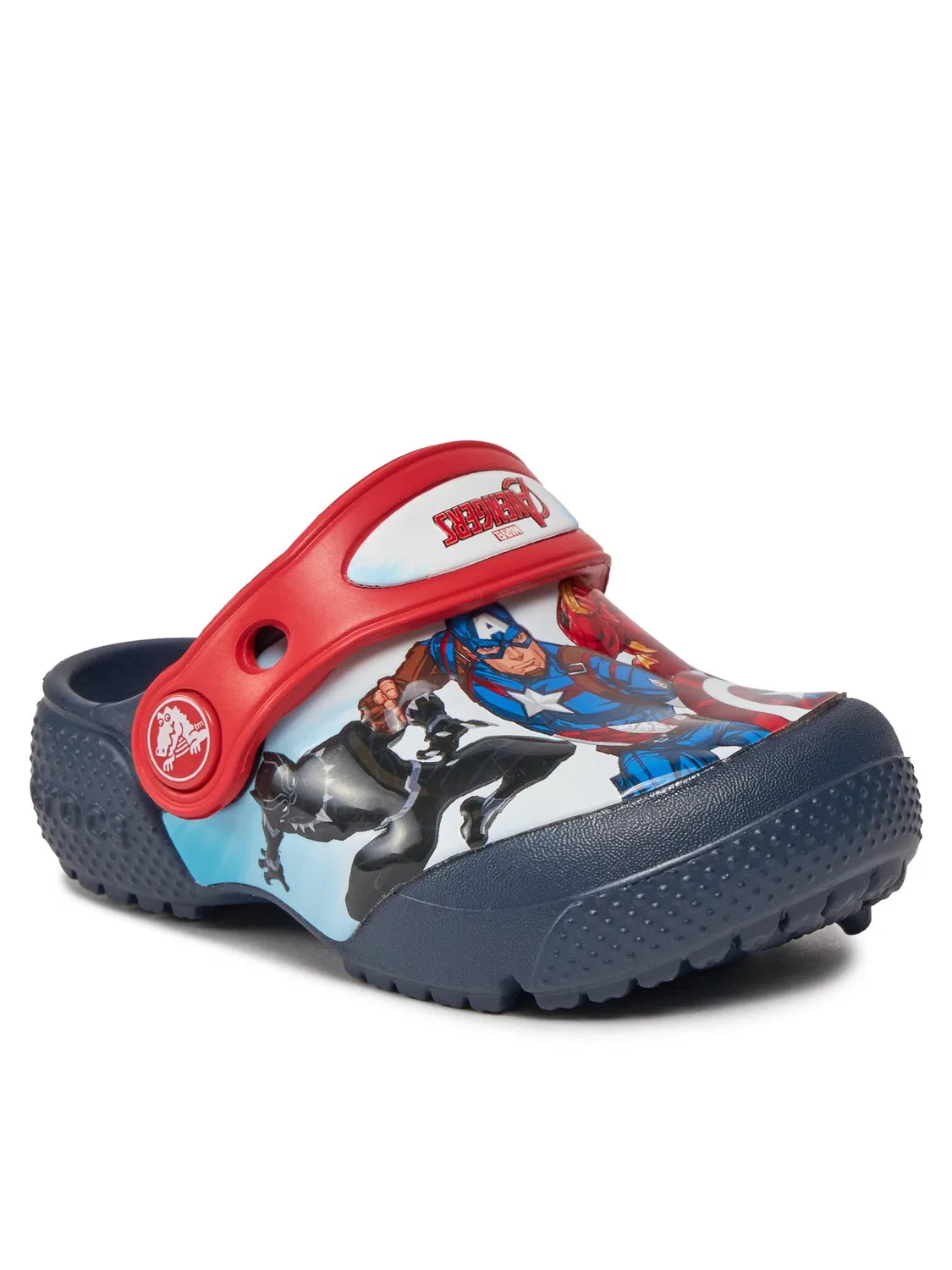 Шлепанцы для мальчика Fl Avengers Patch Clog Clog Crocs, темно-синий — фото 2