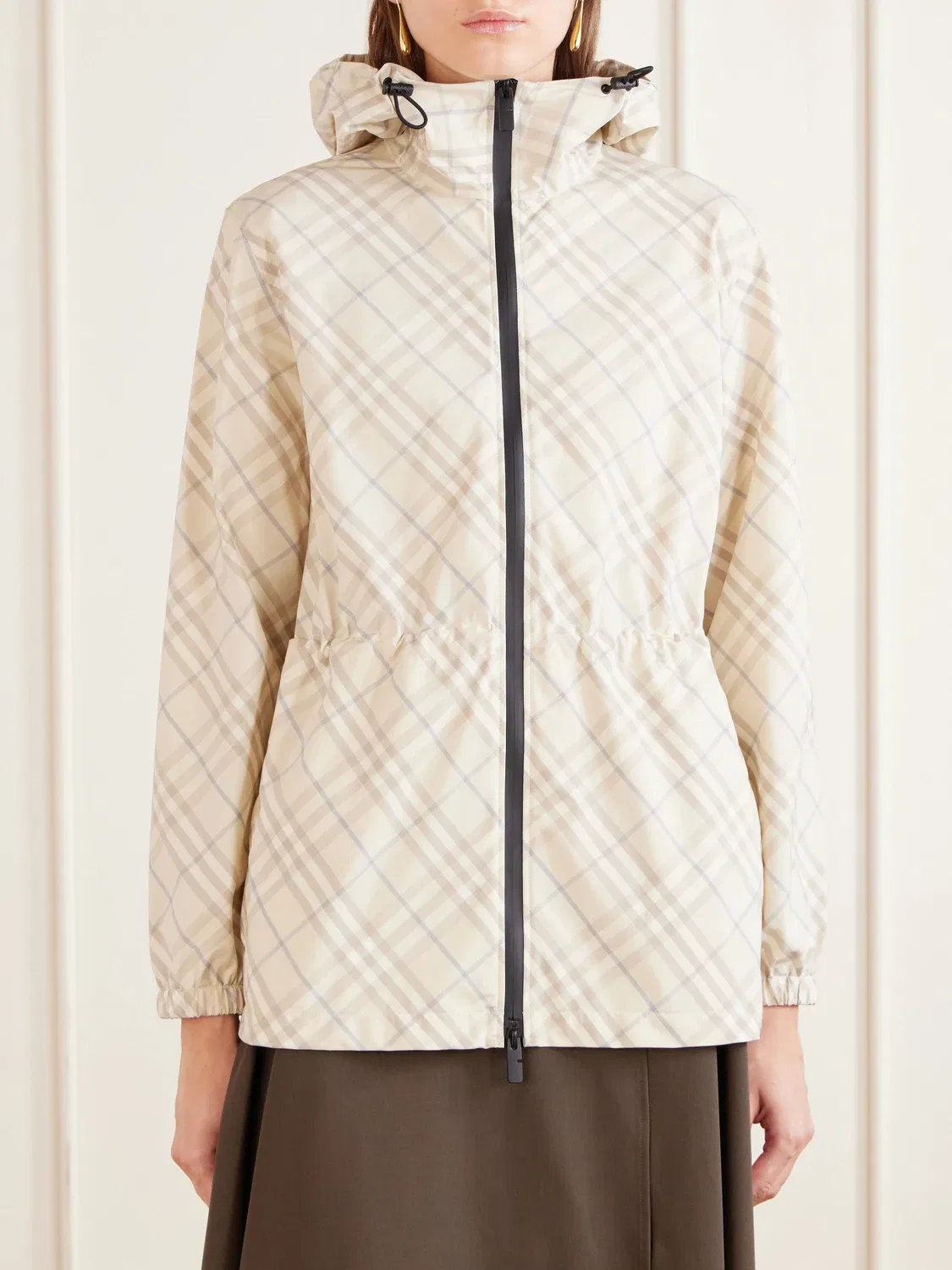 Куртка из нейлона в клетку BURBERRY, бежевый — фото 3