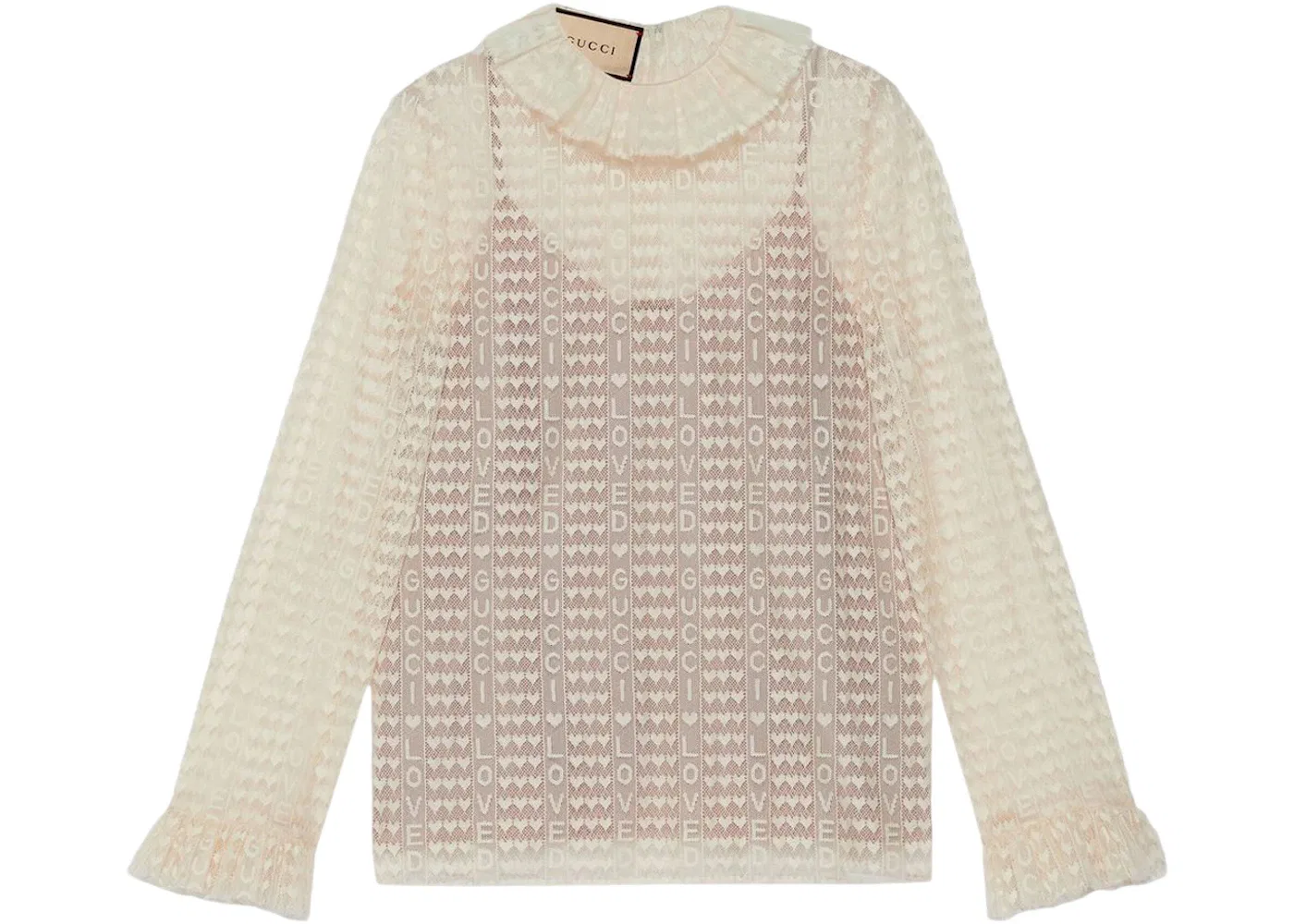 Женский кардиган с кружевом Lovelight Gucci, Beige