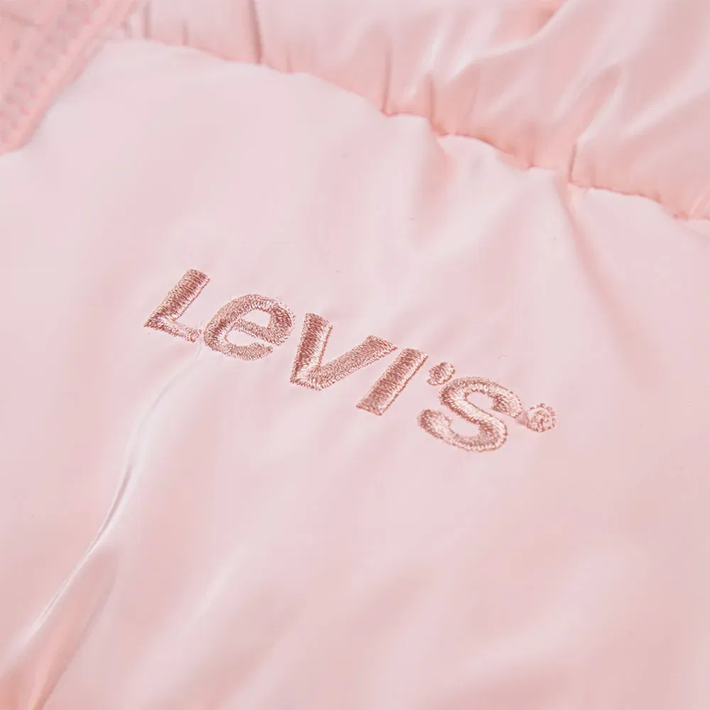 Детская куртка-пуховик с блестящим покрытием Levi's, Pink — фото 3