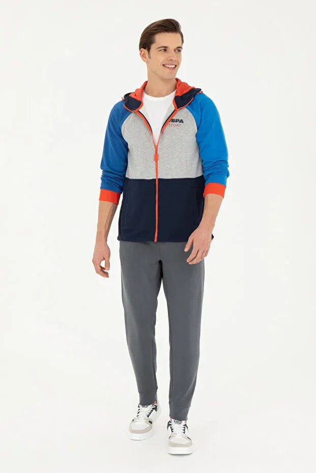 Мужской длинный кардиган на молнии U.S. Polo Assn., Dark Blue — фото 4