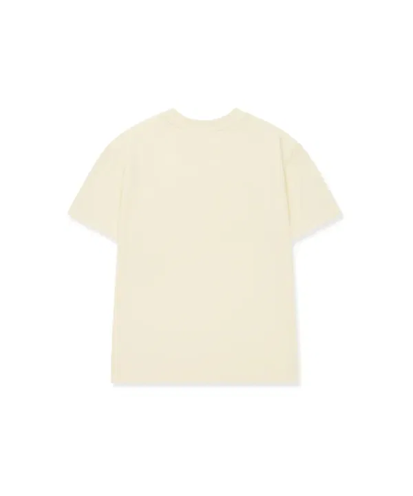 Футболка с коротким рукавом Kids basic tag one point tee, быстросохнущая, Brownbreath Kids, кремовый — фото 3