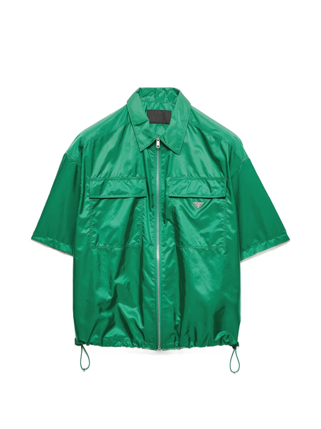 Рубашка Re-Nylon зеленая Prada, зеленый