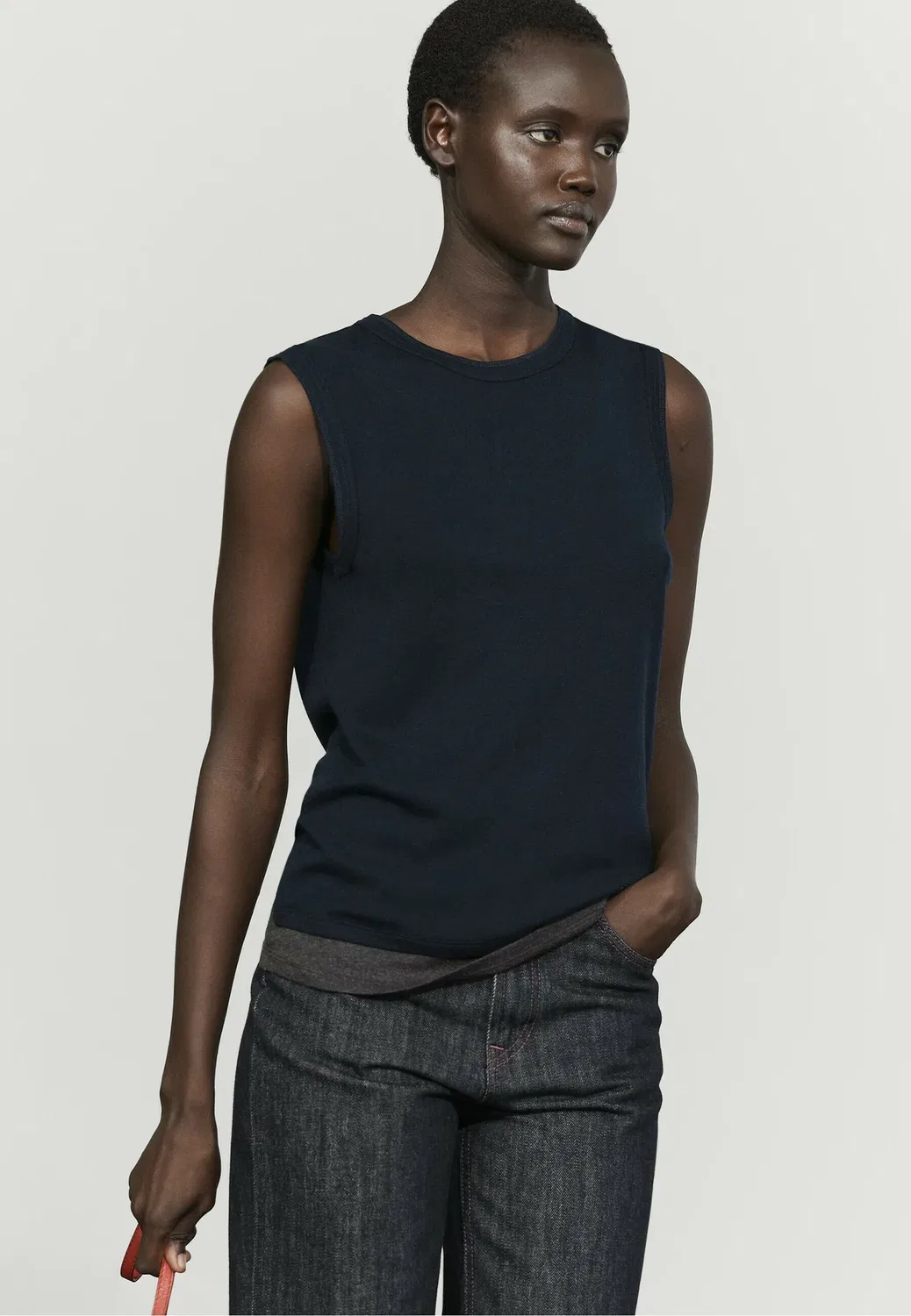 Топ Massimo Dutti, Mottled Dark Blue