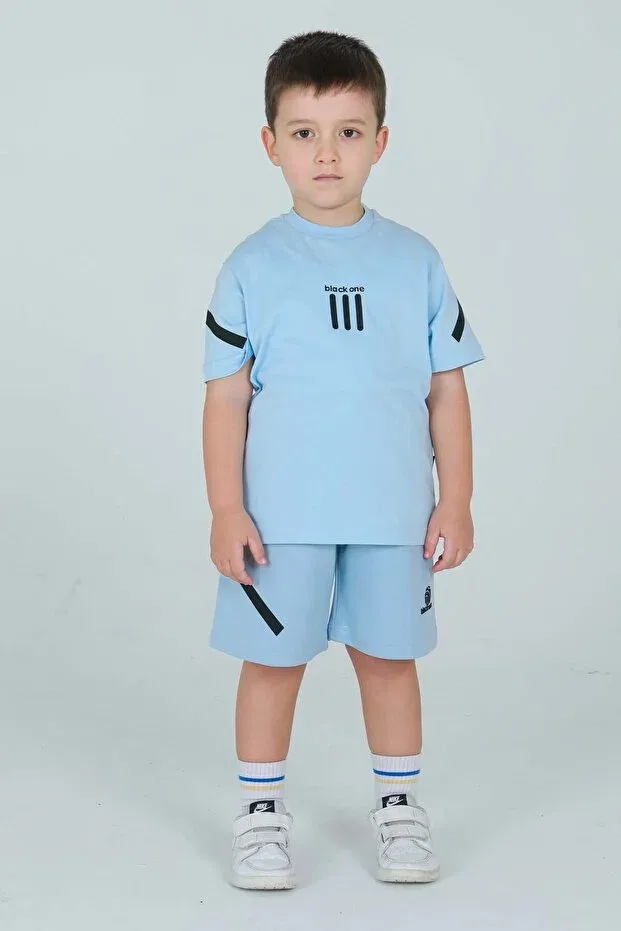 Детский спортивный костюм для мальчиков с принтом Basics Black One, Blue