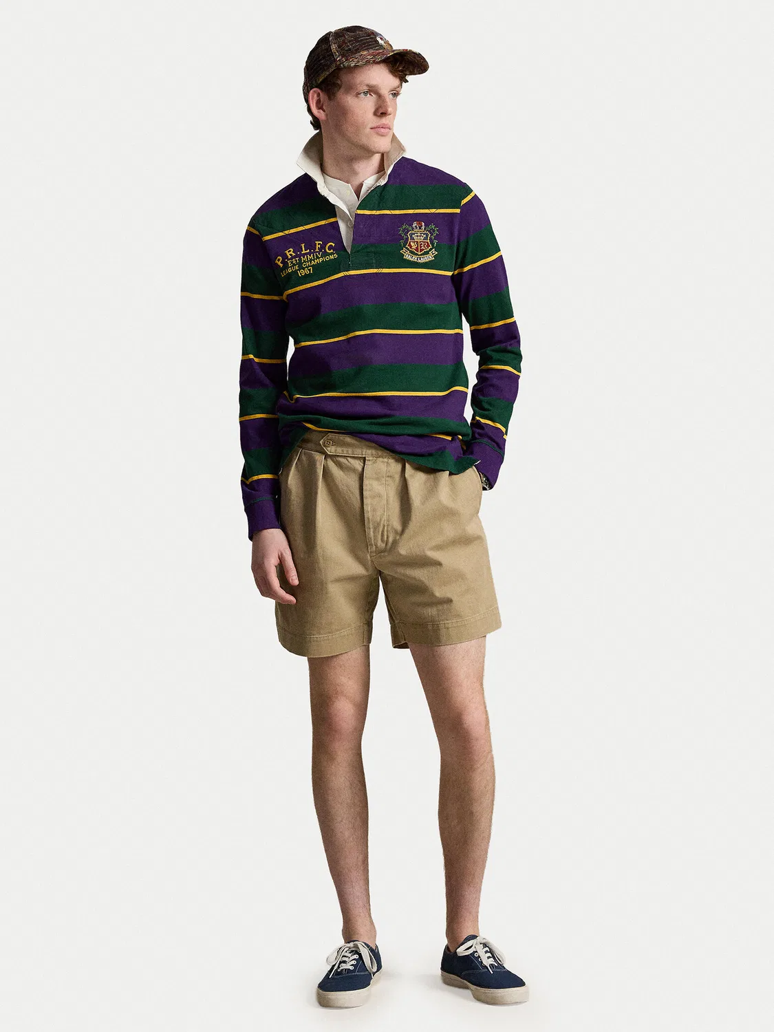 Мужские шорты из ткани свободного кроя Polo Ralph Lauren, хаки — фото 2