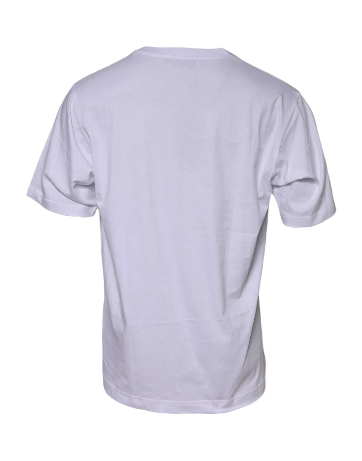 Мужская футболка с принтом логотипа White Cotton Logo Print Crew Neck T-shirt Dolce & Gabbana, White